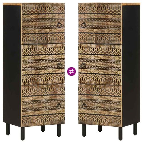 Висок шкаф 40x33,5x110 см грубо мангово дърво масив