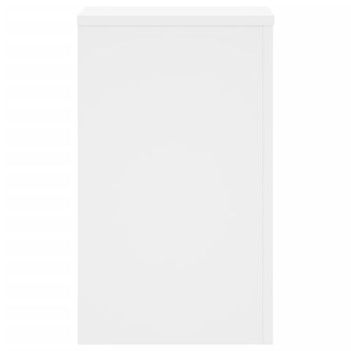 Стойки за растения 2 бр бели 30x30x50 см инженерно дърво