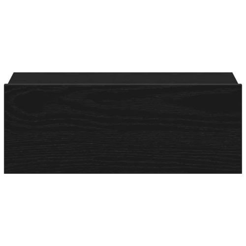 Нощни шкафчета с 2 места, черен дъб, 40x32x15 см, инженерно дърво