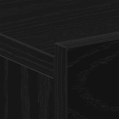 Нощни шкафчета с 2 места, черен дъб, 40x32x15 см, инженерно дърво