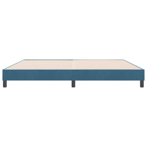 Box Spring легло без матрак Тъмно синьо 180x210 cm кадифе