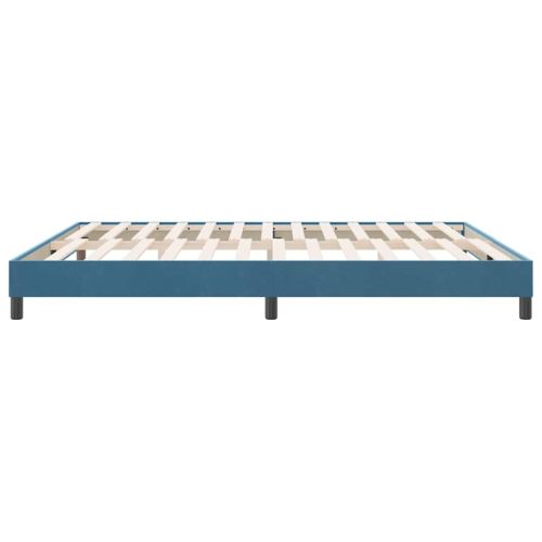 Box Spring легло без матрак Тъмно синьо 180x210 cm кадифе
