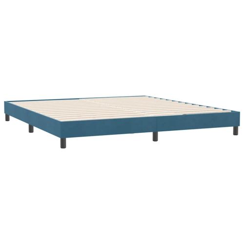 Box Spring легло без матрак Тъмно синьо 180x210 cm кадифе
