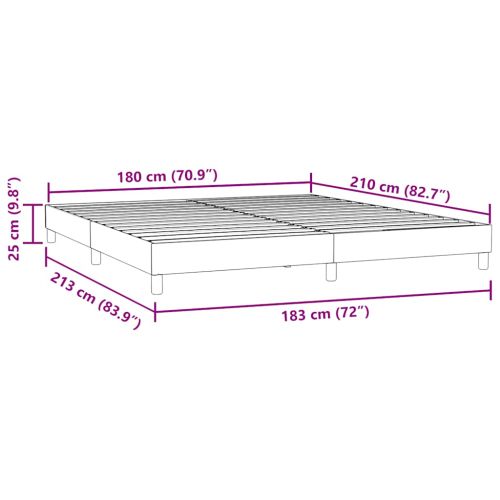 Box Spring легло без матрак Тъмно синьо 180x210 cm кадифе