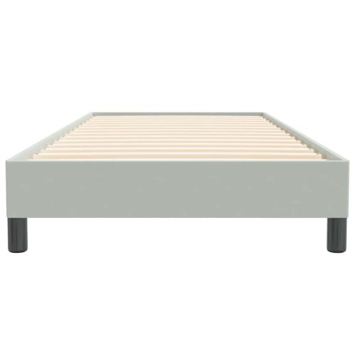 Box Spring Легло без матрак Светло сиво 90x220 cm Кадифе