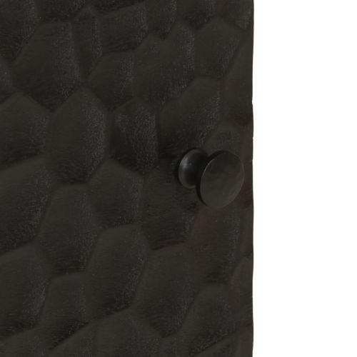 Висок шкаф, черен, 40x33x110 см, мангово дърво масив