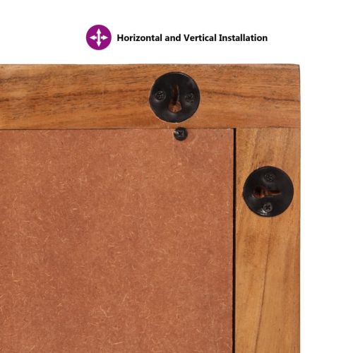 Огледало за баня 50x70x2,5 см акациево дърво масив и стъкло