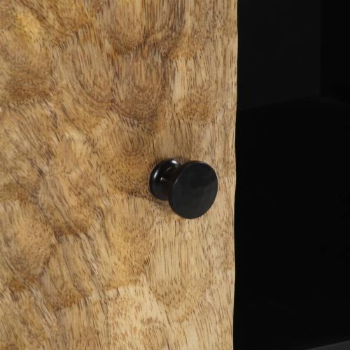 Страничен шкаф 90x33x75 см манго масивно дърво