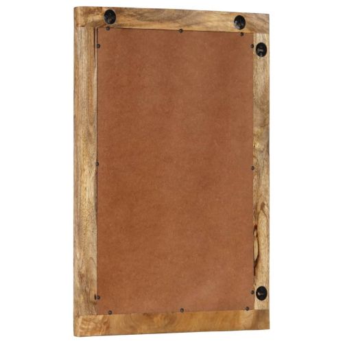 Огледало за баня 50x70x2,5 см мангово дърво масив и стъкло