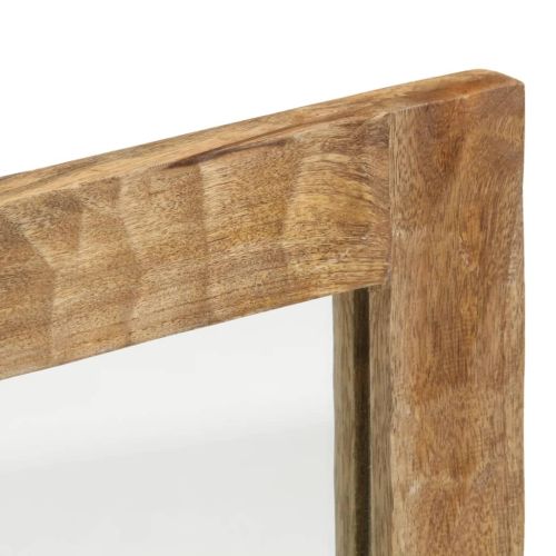 Огледало за баня 50x70x2,5 см мангово дърво масив и стъкло