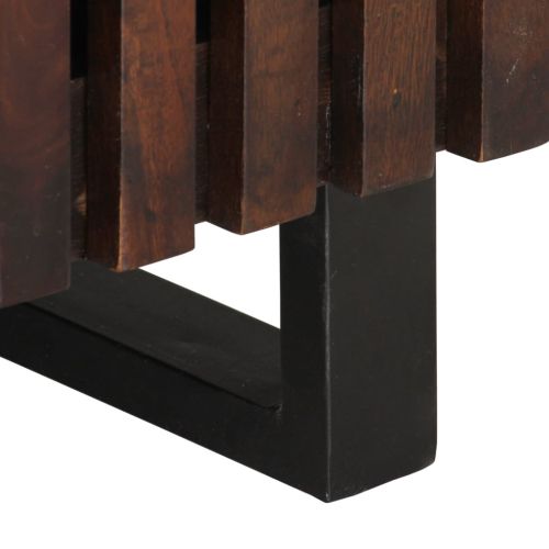 ТВ шкаф, кафяв, 105x34x46 см, масивно мангово дърво