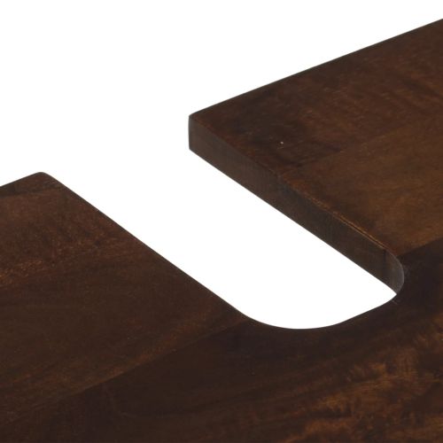 Шкаф за баня, 62x34x58 см, кафяв, масивно мангово дърво