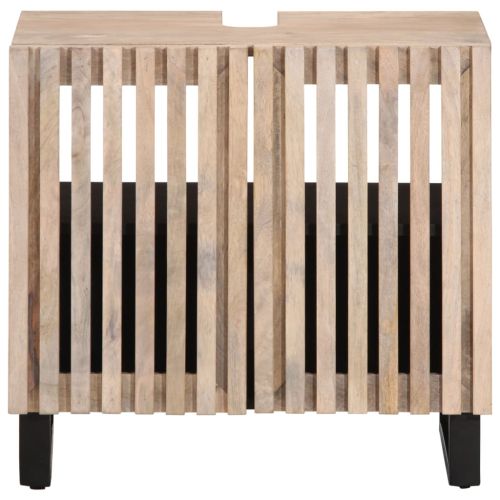 Шкаф за баня 62x34x58 см масивно мангово дърво