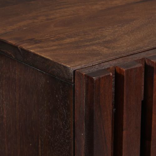 Висок шкаф, кафяв, 40x34x110 см, мангово дърво масив