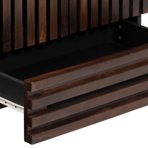 Висок шкаф, кафяв, 60x34x100 см, мангово дърво масив