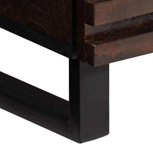 Висок шкаф, кафяв, 60x34x100 см, мангово дърво масив