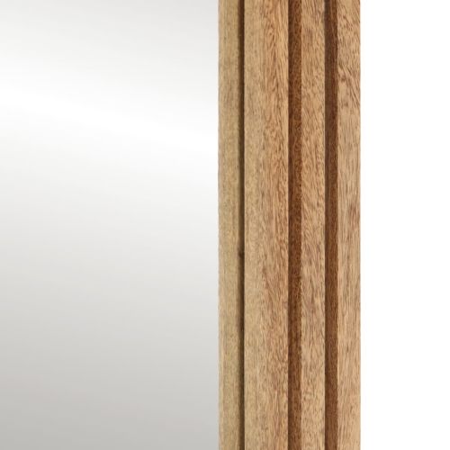 Огледало за баня 50x70 см грубо мангово дърво масив и стъкло