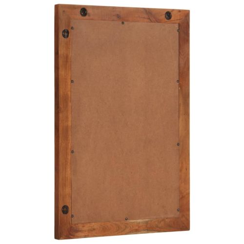 Огледало за баня 50x70 см акациево дърво масив и стъкло