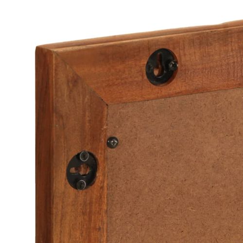 Огледало за баня 50x70 см акациево дърво масив и стъкло