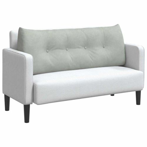 Възглавница за гръб Светлосиво 120 x 24 x 50 см Кадифе