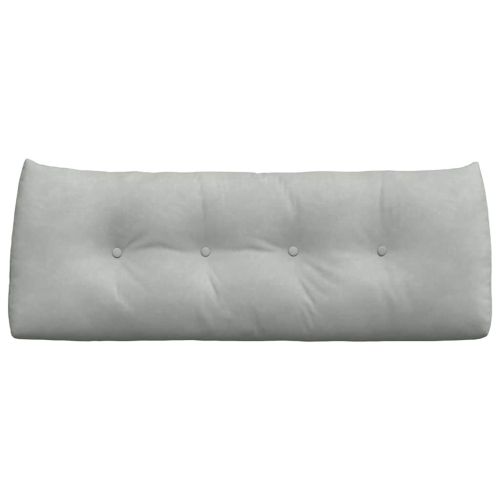 Възглавница за гръб Светлосиво 120 x 24 x 50 см Кадифе