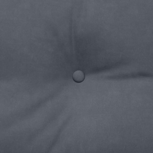 Възглавница за гръб Тъмен сив 120 x 24 x 50 см Кадифе