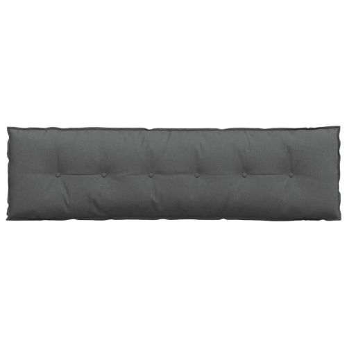 Възглавница за гръб Тъмен сив 180 x 19 x 50 см текстил