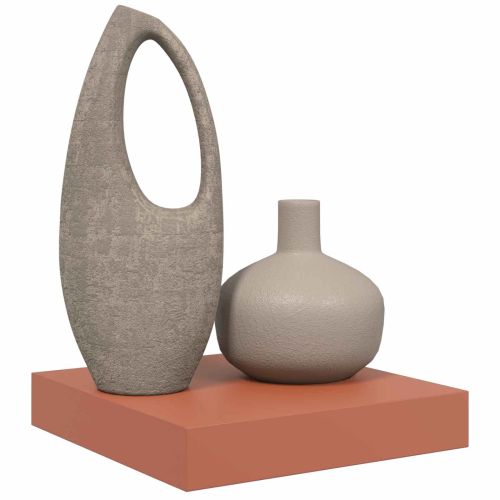 Стенен рафт Червено 23 x 23,5 x 4 см Инженерно дърво