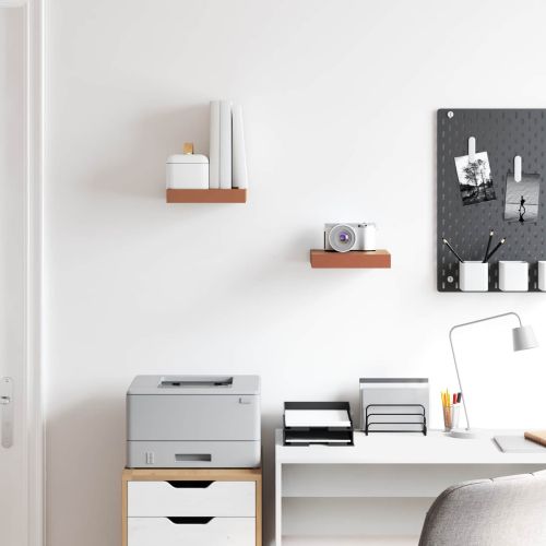 Стенен рафт 2 pcs Червено 23 x 23,5 x 4 см Инженерно дърво