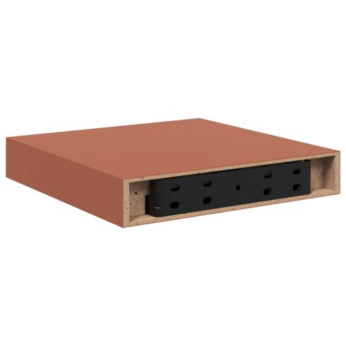 Стенен рафт 2 pcs Червено 23 x 23,5 x 4 см Инженерно дърво