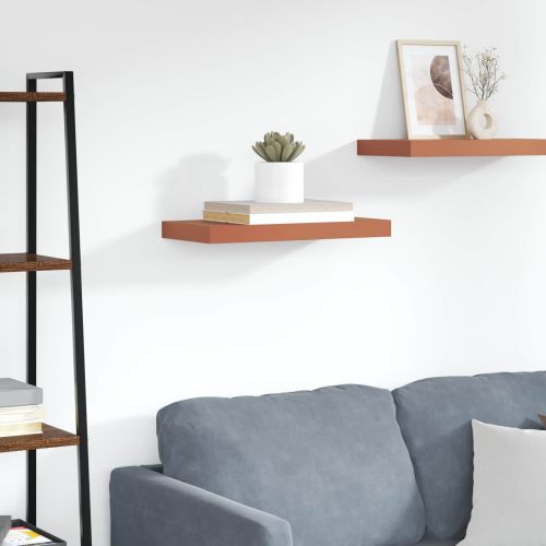 Стенен рафт Червено 50 x 23 x 4 см Инженерно дърво