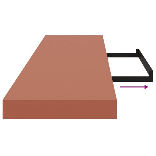 Стенен рафт Червено 120 x 23,5 x 4 см Инженерно дърво