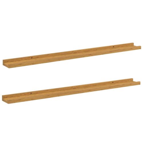 Стенен рафт с рафт 2 pcs Бежово 100 x 9 x 3 cm Инженерно дърво