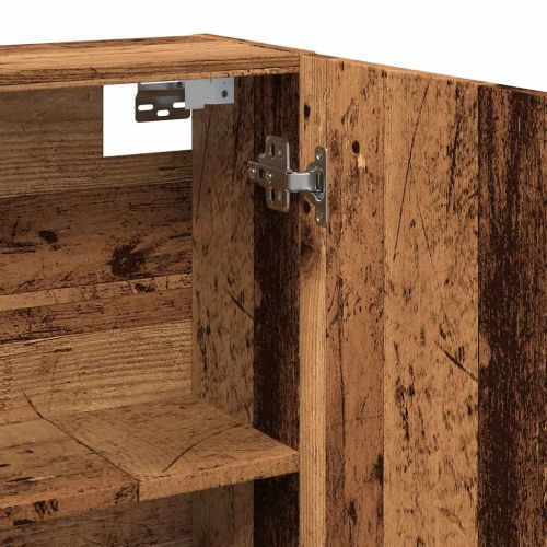 Огледален шкаф за баня от старо дърво 64x20x66,5 cm