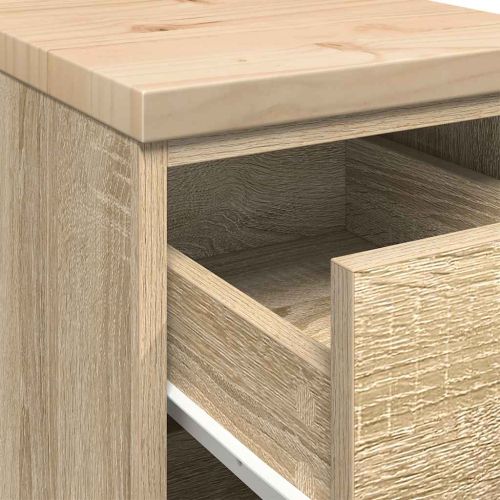 Гаражен шкаф за съхранение, дъб сонома, 30x51x85 см, бор масив