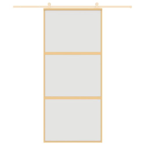 Плъзгаща се врата 90x205 см матирано ESG стъкло и алуминий