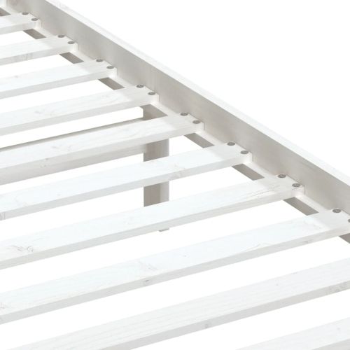 Рамка за легло, бяла, бор масив, 100x200 см