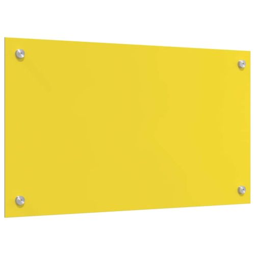 Кухненски заден панел 2 pcs Жълто 70 x 40 cm закалено стъкло