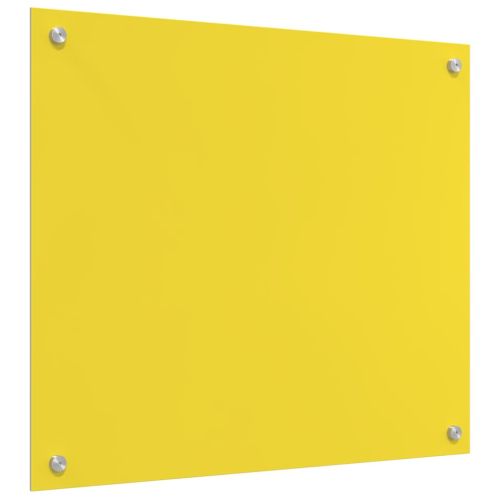 Кухненски заден панел 2 pcs Жълто 70 x 60 cm закалено стъкло