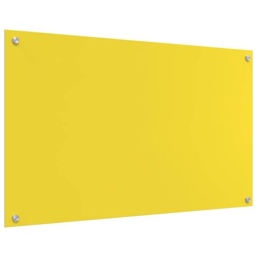 Кухненски заден панел 2 pcs Жълто 100 x 60 cm закалено стъкло
