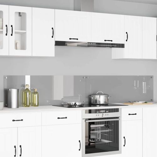 Кухненски заден панел 2 pcs Светлосиво 120 x 40 cm