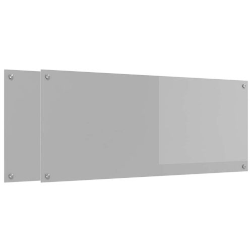 Кухненски заден панел 2 pcs Светлосиво 120 x 50 cm