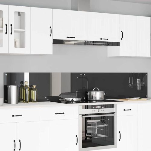 Кухненски заден панел 2 pcs Тъмен сив 120 x 40 cm