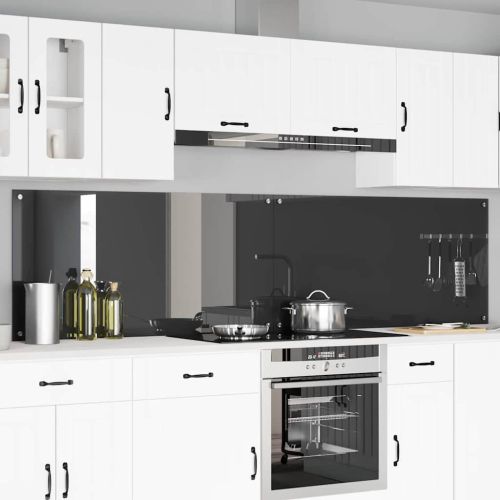 Кухненски заден панел 2 pcs Тъмен сив 120 x 60 cm