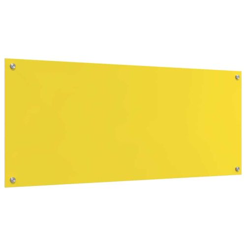 Кухненски заден панел 2 pcs Жълто 120 x 50 cm закалено стъкло