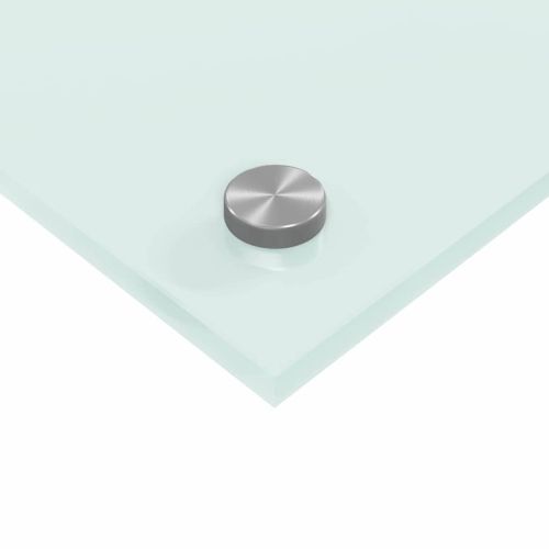 Кухненски заден панел 2 pcs Бяло 70 x 50 cm закалено стъкло