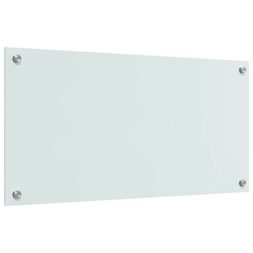 Кухненски заден панел 2 pcs Бяло 80 x 40 cm закалено стъкло