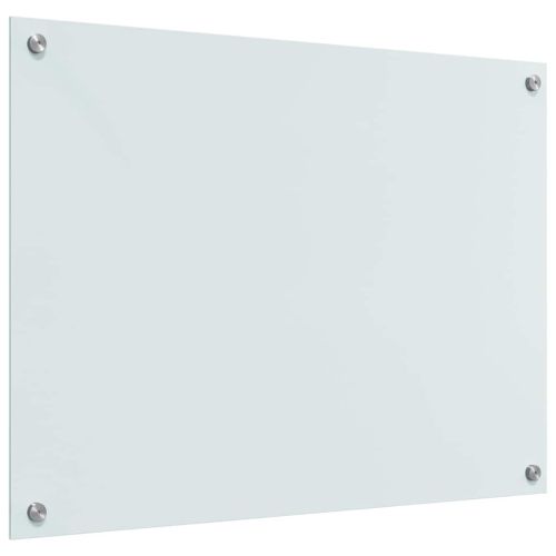 Кухненски заден панел 2 pcs Бяло 80 x 60 cm закалено стъкло