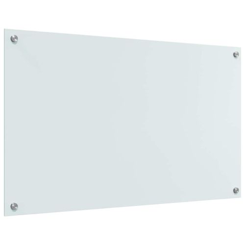 Кухненски заден панел 2 pcs Бяло 100 x 60 cm закалено стъкло