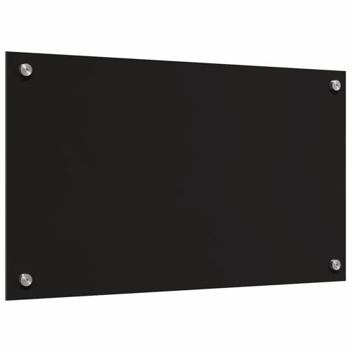 Кухненски заден панел 2 pcs Черно 70 x 40 cm закалено стъкло